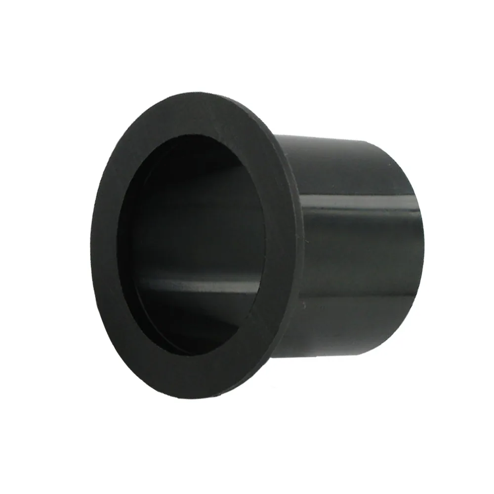 Casquillo de apoyo con pestaña PA - Ø10x12x18x6.0x1.0mm - Negro