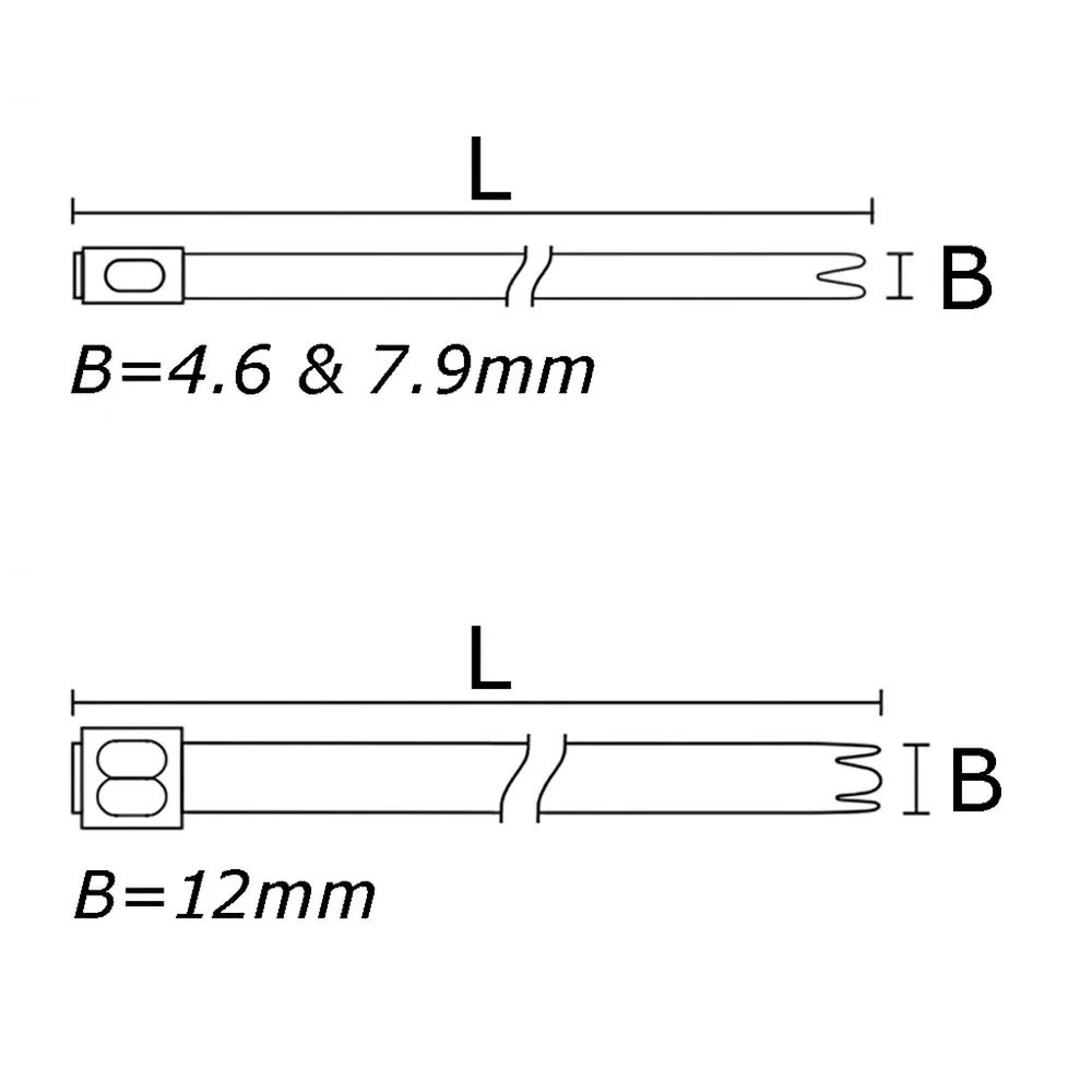 Plano acotado Brida - 520x12.0mm - por 100 unidades - Acero inoxidable