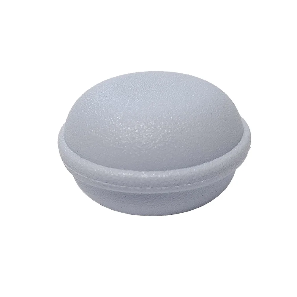 Tope de puerta adhesivo abombado bajo PU Ø34x19mm - Marrón