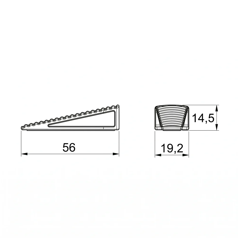 Dibujo técnico: Cuña adhesiva
