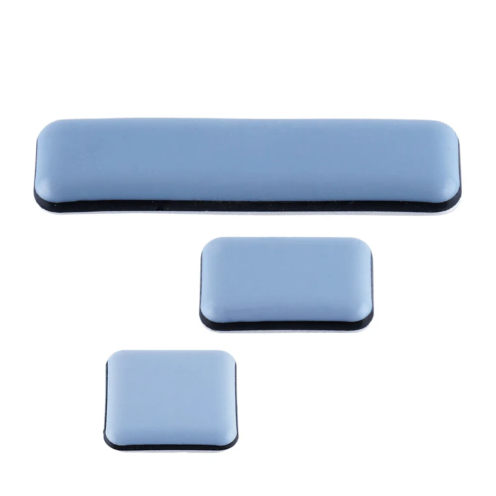 Deslizadores de teflón rectangulares autoadhesivos PTFE 100x24mm - Gris