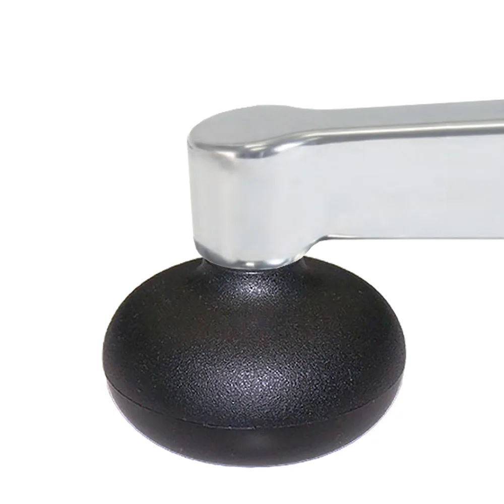 Tapón deslizante esférico para silla de oficina 65x40mm - Espiga lisa con anillo de retención Ø11x20mm - Negro imagen 2