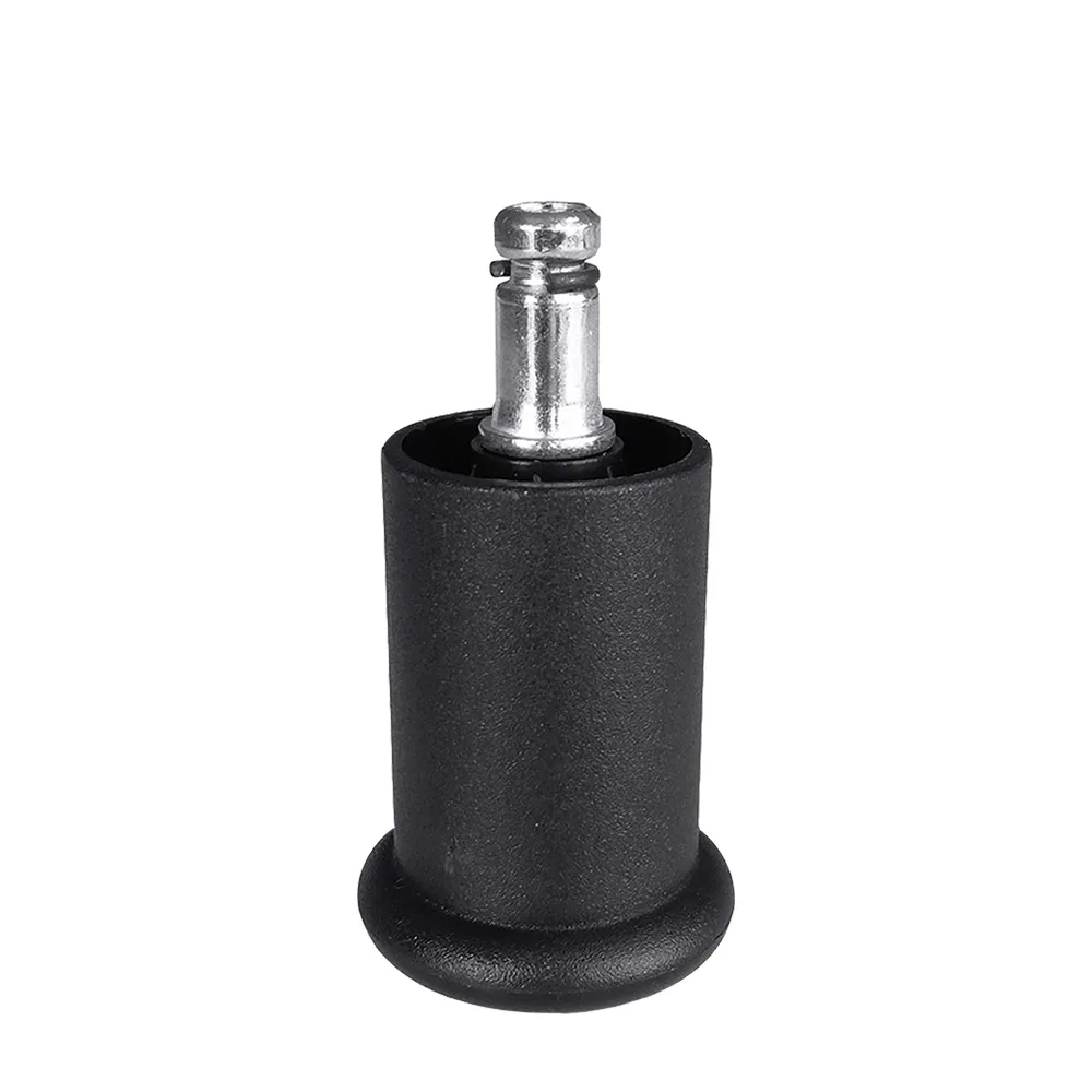 Tapón deslizante cilíndrico para silla de oficina 50x53mm - Espiga lisa con anillo de retención Ø11x20mm - Negro