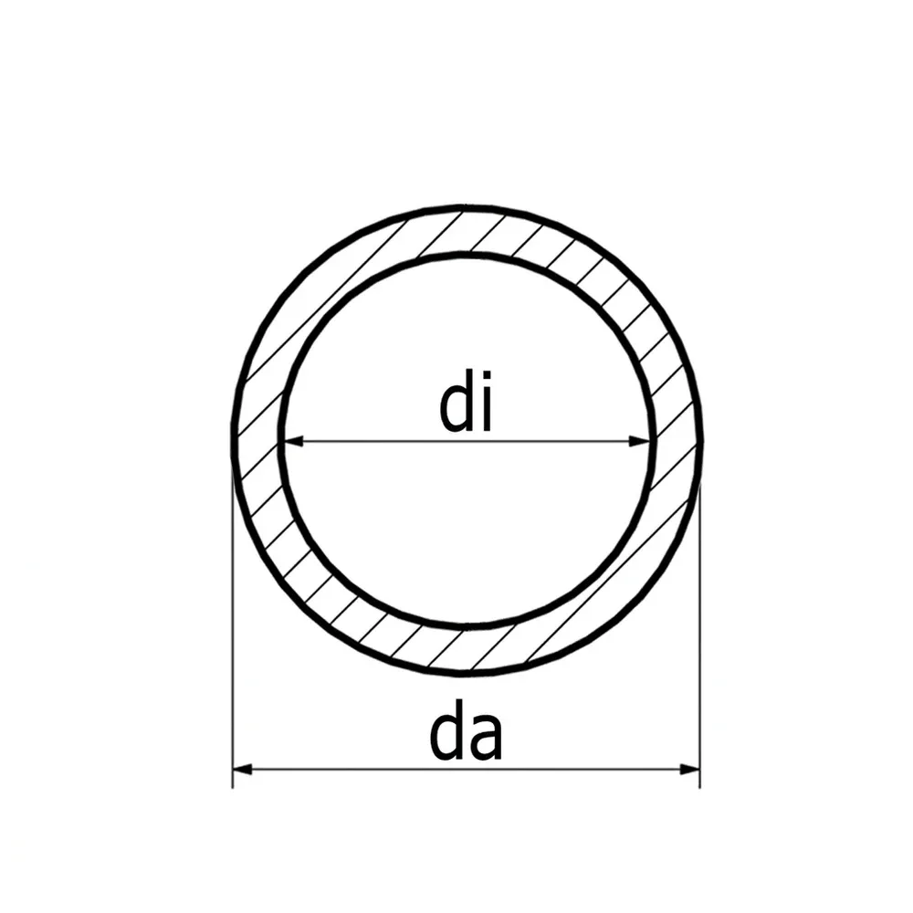 Dibujo técnico: Barra hueca de plástico