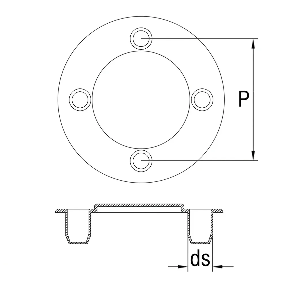 Dibujo técnico: Protector tapón para brida