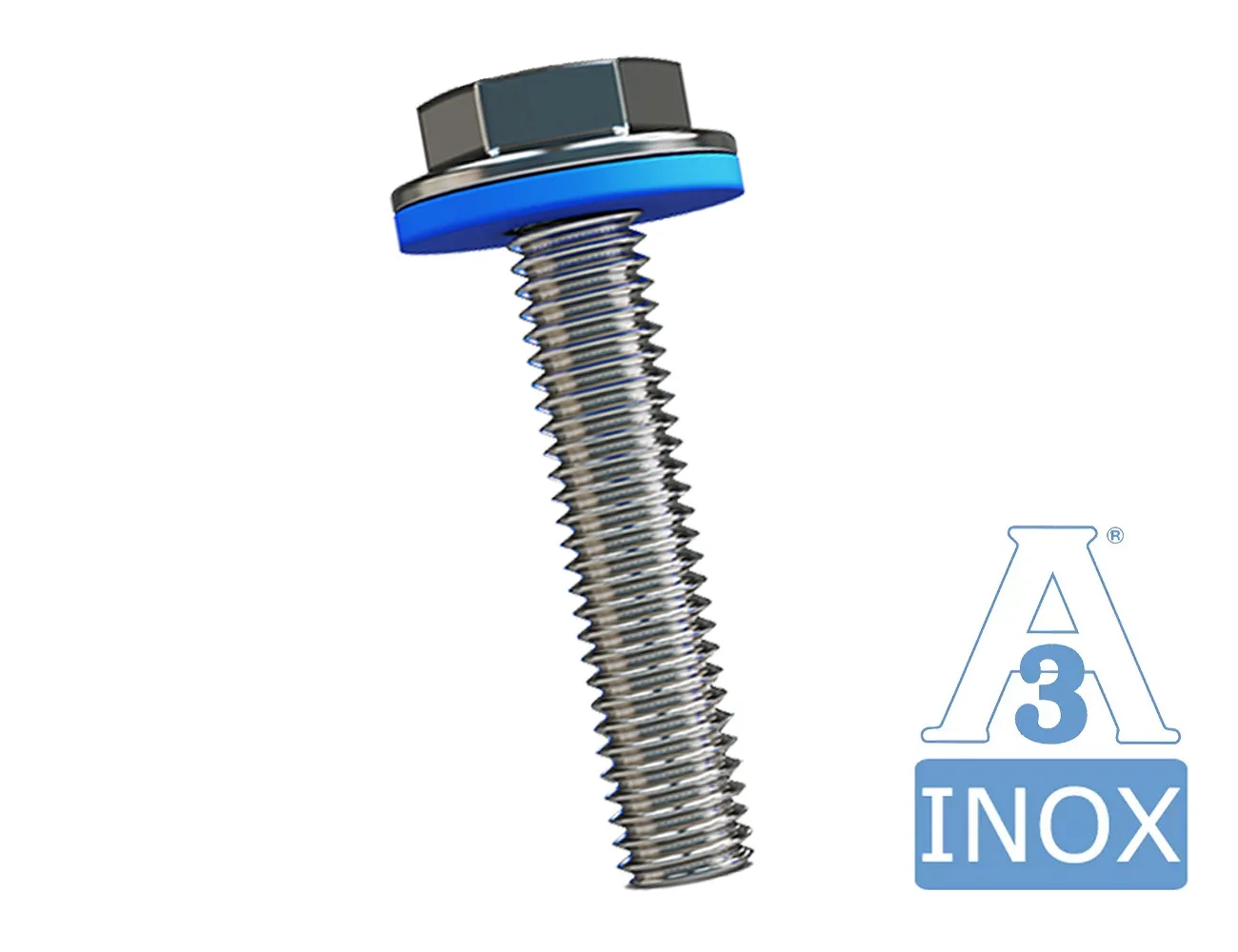 Tornillo de brida hexagonal de acero inoxidable - cabezal redondo - 3A – Tornillos y pernos de plástico