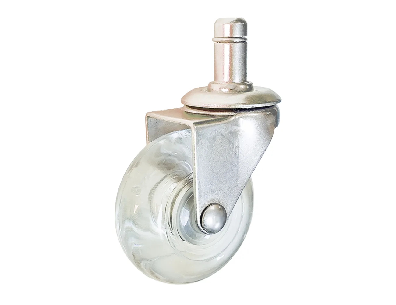 Rueda giratoria para mueble - pasador - transparente – Rueda interna giratoria para mueble - Ø35-100mm