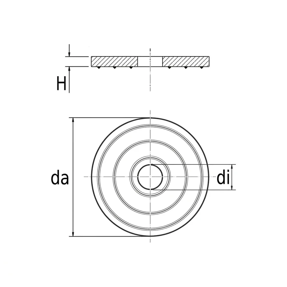 Dibujo técnico: Arandela de estanqueidad PE