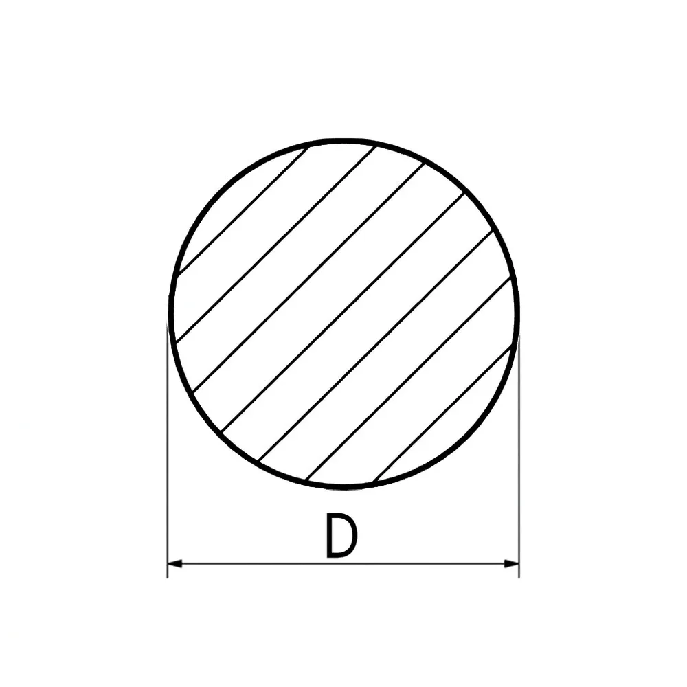 Dibujo técnico 1 – Barra maciza PETP Ø110x1000mm - Natural