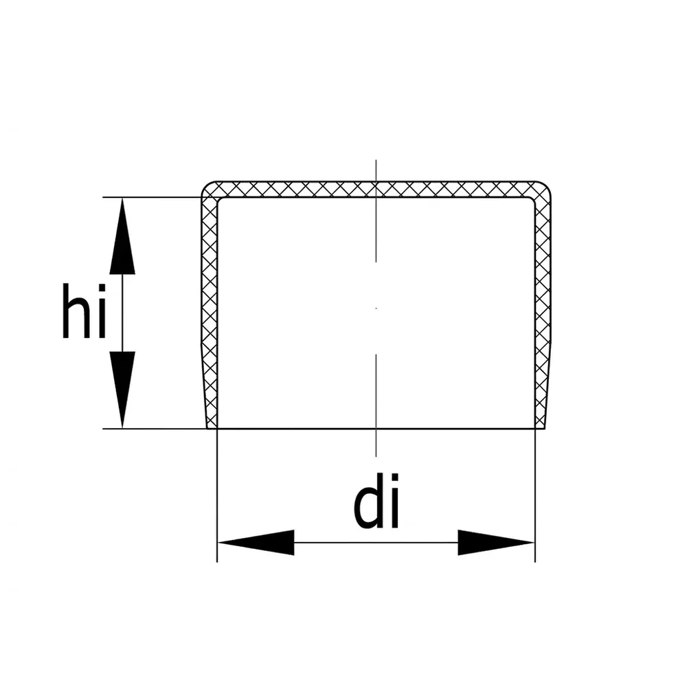 Dibujo técnico: Tapones de tubería - plástico flexible - ANSI & ISO 6708