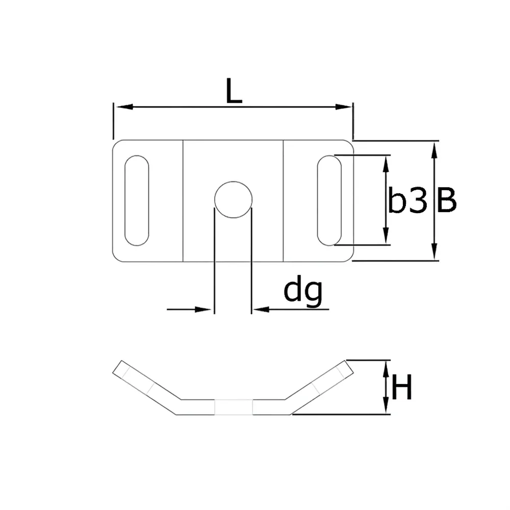 Dibujo técnico: Soportes para bridas de acero inoxidable
