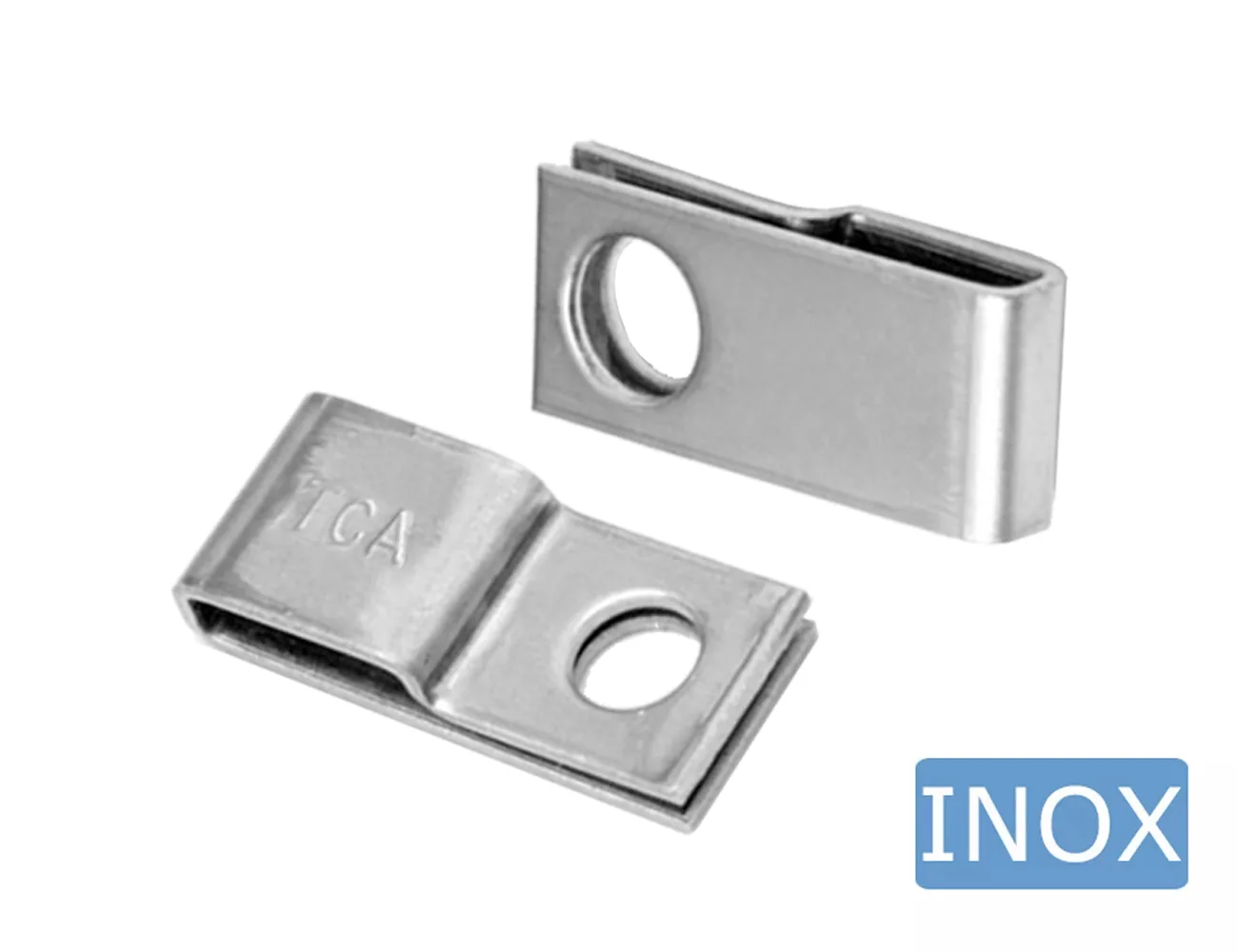 Soporte para bridas - Forma en P - Acero inoxidable – Bridas y sujetacables