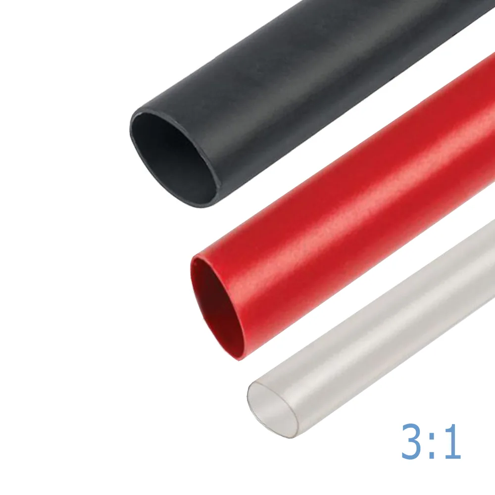 Tubo termorretráctil 3:1 pared fina con adhesivo PO-X - gama negra - caja resellable de 87 piezas imagen 3