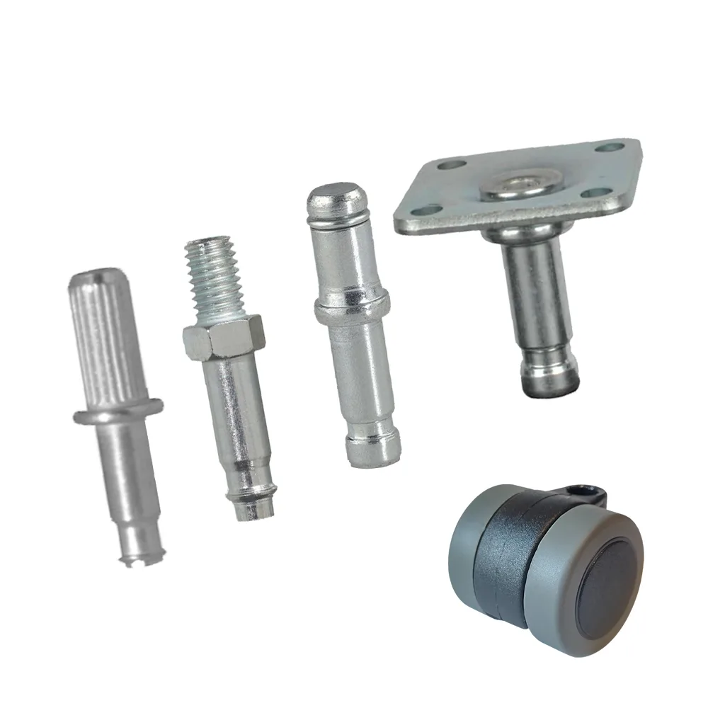 Rueda doble de mueble giratoria PA Ø36mm - banda de rodadura PU / TPU - Cojinete de deslizamiento - Espiga roscada M10x18mm imagen 2