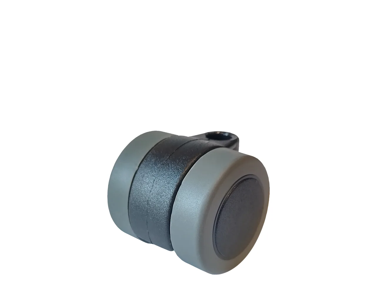 Rueda doble de mueble PU - Ø36 - gris y negro – Ruedas para muebles