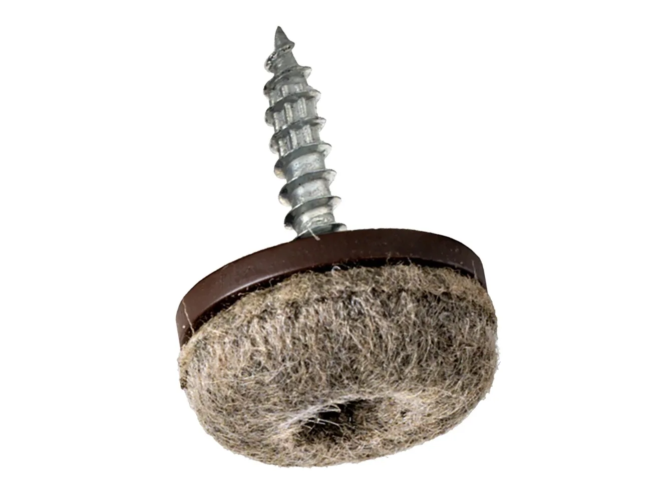 Deslizador de fieltro con cabeza cóncava - redondo - tornillo - inclinación 0°-15° – Topes para muebles con deslizador de fieltro