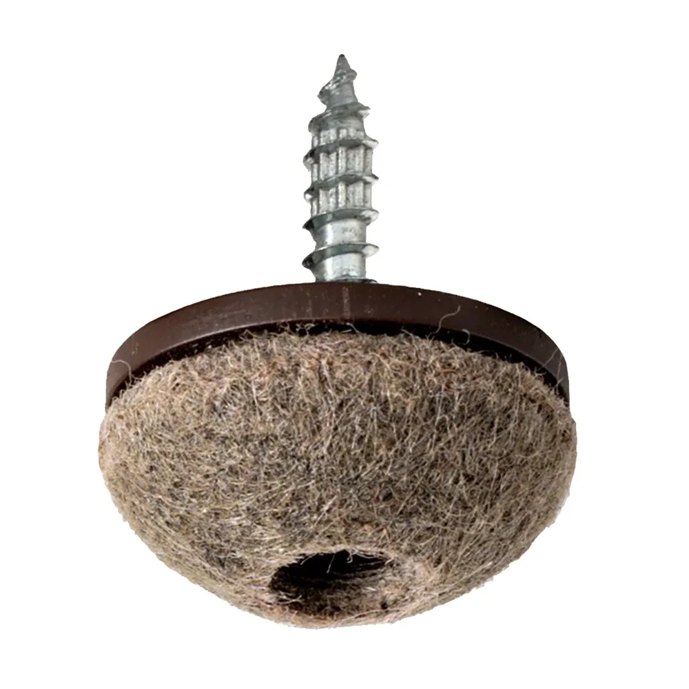 Deslizador redondo con tornillo y fieltro PE-LD - Fieltro sintético - Ø20mm - Marrón imagen 2