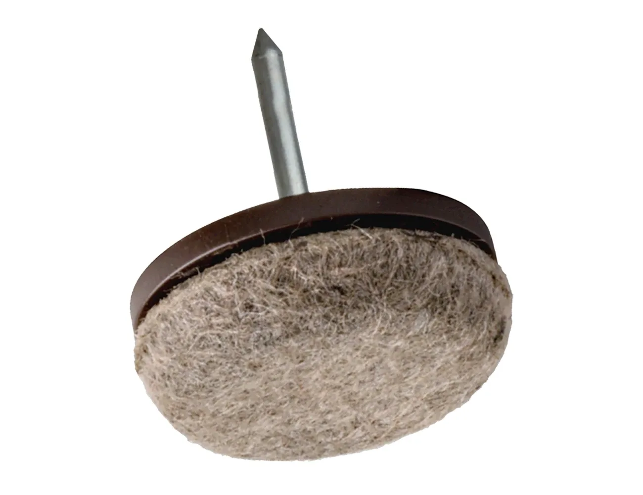 Deslizador de fieltro con cabeza cóncava - redondo - clavo - inclinación 0°-15° – Topes para muebles con deslizador de fieltro