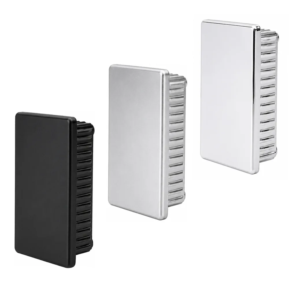 Contera rectangular - ABS - 30x20mm - 1.2mm - Cromo Brillante