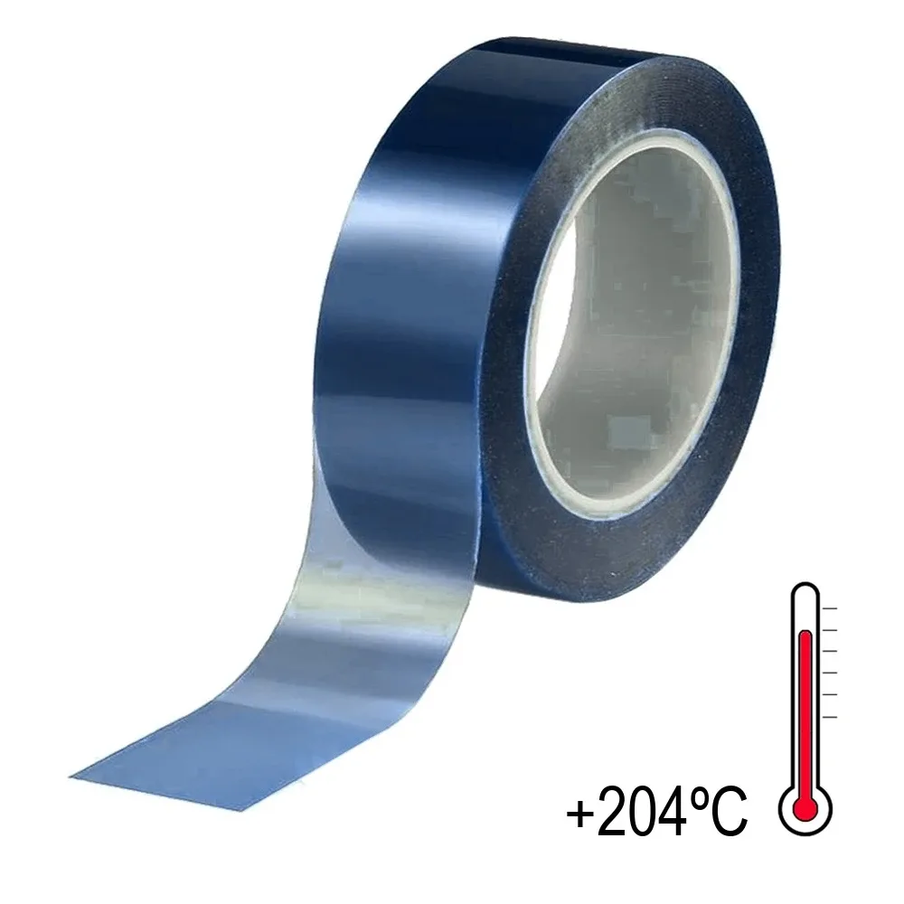 Cinta de enmascarar de poliéster azul extra flexible +204ºC
